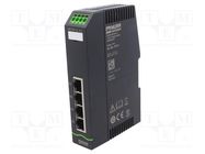 Switch Ethernet; unmanaged; Number of ports: 4; 9.5÷31.5VDC; RJ45 