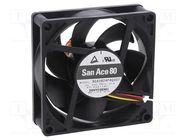 Fan: DC; axial; 24VDC; 80x80x25mm; 114.6m3/h; 45dBA; ball; 6800rpm SANYO DENKI