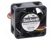 Fan: DC; axial; 12VDC; 40x40x20mm; 12.6m3/h; 28dBA; ball; 8000rpm SANYO DENKI