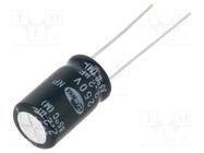 Capacitor: electrolytic; bipolar; THT; 2.2uF; 250VDC; Ø10x16mm SAMWHA