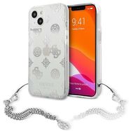 Guess GUHCP13SKPESI iPhone 13 mini 5.4&quot; silver/silver hardcase Peony Chain Collection, Guess