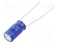 Capacitor: electrolytic; THT; 220uF; 25VDC; Ø6.3x11mm; ±20%; 2000h SAMWHA