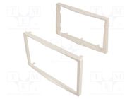 Radio frame; Opel; 2 DIN; white (pearl) 