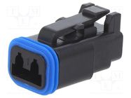 Connector: wire-wire; plug; female; PX0; for cable; PIN: 2; black BULGIN