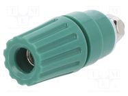 Connector: 4mm banana; socket; 35A; 60VDC; green; nickel plated HIRSCHMANN T&M