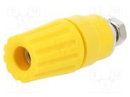 Connector: 4mm banana; socket; 35A; 60VDC; yellow; nickel plated HIRSCHMANN T&M