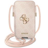 Guess 4G Big Metal Logo 6.7&#39;&#39; Handbag - Pink, Guess