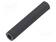 Screwed spacer sleeve; hexagonal; polyamide; M5; L: 55mm; black DREMEC