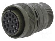 Connector: circular; plug; for cable; PIN: 17; female; soldering AMPHENOL