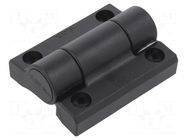 Hinge; Width: 55mm; technopolymer PA; black; H: 67mm ELESA+GANTER