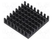 Heatsink: extruded; grilled; BGA; black; L: 27.9mm; W: 27.9mm; 658 Wakefield Thermal