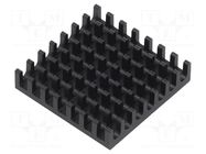 Heatsink: extruded; grilled; BGA; black; L: 27.9mm; W: 27.9mm; 658 Wakefield Thermal