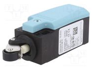 Limit switch; lever R 14mm, plastic roller Ø13mm; NO + NC; 10A SIEMENS