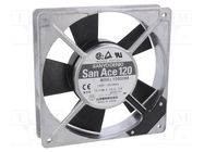 Fan: AC; axial; 120x120x25mm; 66m3/h; 24dBA; ball; 1400rpm; 100VAC SANYO DENKI