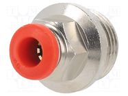 Push-in fitting; straight; -0.99÷20bar; nickel plated brass 