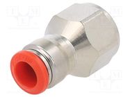 Push-in fitting; straight; -0.99÷20bar; nickel plated brass AIGNEP