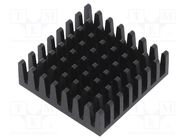 Heatsink: extruded; grilled; BGA; black; L: 27.9mm; W: 27.9mm; 658 