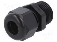 Cable gland; NPT1/2"; IP68; polyamide; black; UL94V-0; HSK-K HUMMEL