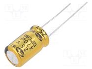 Capacitor: electrolytic; THT; 470uF; 25VDC; Ø10x16mm; ±20%; 5000h SAMWHA