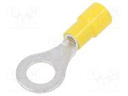 Tip: ring; M8; Ø: 8.4mm; 2.63÷6.64mm2; crimped; for cable; insulated NICHIFU