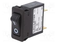 Circuit breaker; Urated: 240VAC; 32VDC; 5A; SPST; Poles: 1; SNAP-IN 