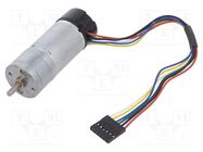 Motor: DC; with encoder,with gearbox; HP; 6VDC; 6.5A; 460rpm POLOLU