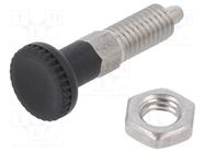 Indexing plungers; Thread: M6; 3mm; Mat: stainless steel ELESA+GANTER