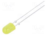 LED; oval; 5.1x4.3mm; yellow; 8400÷10000mcd; 100/40°; Front: convex 