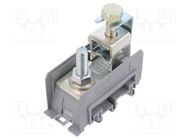 Splice terminal: rail; 120mm2; ways: 1; terminals: 2; grey; SNA; 1kV 