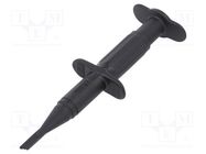 Clip-on probe; hook type; 3A; black; 1kV; 4mm; Overall len: 122mm STÄUBLI