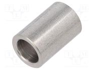 Spacer sleeve; 18mm; cylindrical; stainless steel; Out.diam: 12mm DREMEC