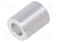 Spacer sleeve; 10mm; cylindrical; aluminium; Out.diam: 8mm DREMEC