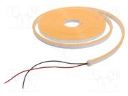 NEON LED tape; gold; 2835; 12V; LED/m: 120; 6mm; IP65; 8W/m; Thk: 12mm IPIXEL LED