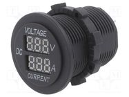 Voltmeter; Sup.volt: 5÷30VDC; I DC: 1÷15A; black 4CARMEDIA