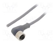 Connection lead; M12; PIN: 4; angled; 5m; plug; 250VAC; 2.5A; PVC ALPHA WIRE