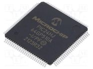 IC: PIC microcontroller; 64kB; SMD; TQFP100; PIC24; 8kBSRAM MICROCHIP TECHNOLOGY