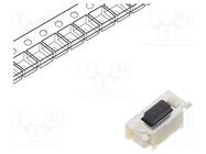 Microswitch TACT; SPST; Pos: 2; 0.05A/12VDC; side,SMD; none; 2.55N E-SWITCH