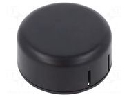 Enclosure: for alarms; Z: 20.3mm; ABS; black; 1551SNAP; Ø: 45mm; IP30 HAMMOND