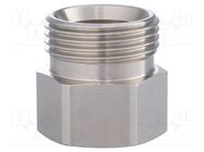 Thread adapter; nickel plated brass; Ext.thread: G 1/2"; 28mm HUMMEL