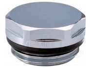 Hexagon head screw plug; with seal; chrome plated brass HUMMEL