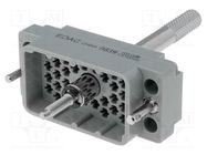 Connector: rectangular; plug; hermaphrodite; Mat: polycarbonate EDAC