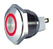 VR SW, ILLUM, SPST-NO, RED, 0.1A, 48V