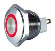 VR SW, ILLUM, SPST-NO, RED, 0.1A, 48V