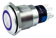 VR SW, ILLUM, DPST-NO/NC, BLU, 5A, 250V