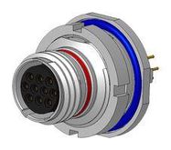 CIRCULAR CONNECTOR, RCPT, 10POS, JAM NUT