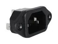 CONN, IEC C14 INLET, 10A/250VAC, PANEL