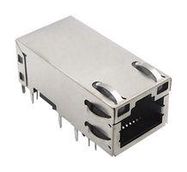 MOD CONN, R/A RJ45 JACK, 8P8C, 1PORT, TH