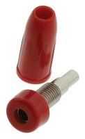 BANANA JACK, 15A, CRIMP/SOLDER, RED