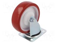 Transport wheel; Ø: 125mm; W: 37mm; H: 156mm; torsional; 150kg; steel RADER