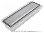 Inspection windows; polycarbonate; 257x108x25mm; IP65 FIBOX